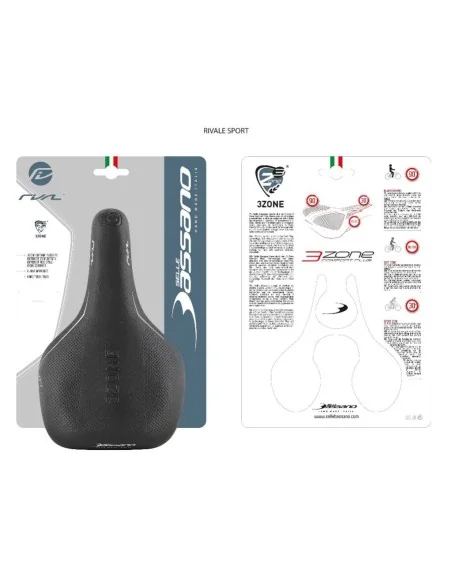 Fietszadel Selle Bassano Rivale 3zone unisex - zwart