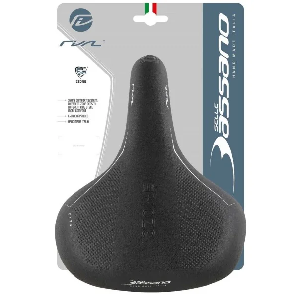 Fietszadel Selle Bassano Rivale 3zone City - zwart