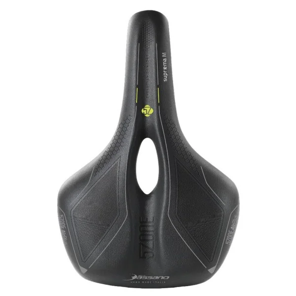 Fietszadel Selle Bassano Suprema 5zone EL Heren met elastomere demping - zwart
