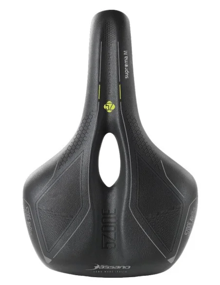 Fietszadel Selle Bassano Suprema 5zone EL Heren met elastomere demping - zwart