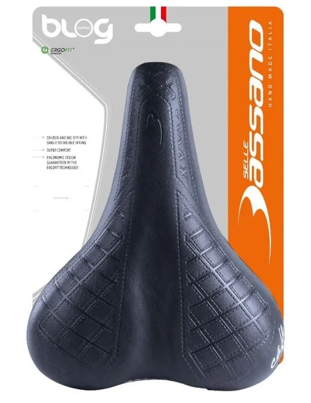 Fietszadel Selle Bassano Cafe Racer Bobber voor heren - zwart