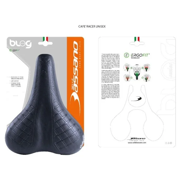 Fietszadel Selle Bassano Cafe Racer Bobber voor heren - zwart