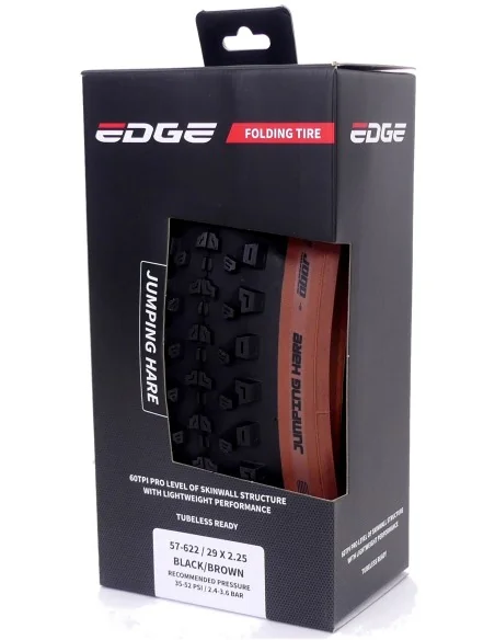 Vouwband Edge Jumping Hare 29 x 2.25" / 57-622 - zwart/bruin
