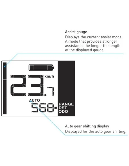 E-bike display / fietscomputer Shimano STEPS SC-EN500 voor 22,2 mm doorsnede stuurbuis
