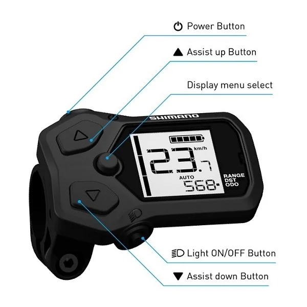 E-bike display / fietscomputer Shimano STEPS SC-EN500 voor 22,2 mm doorsnede stuurbuis