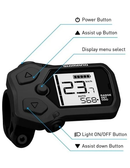 E-bike display / fietscomputer Shimano STEPS SC-EN500 voor 22,2 mm doorsnede stuurbuis