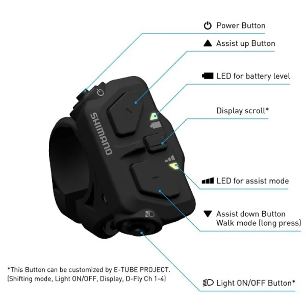 Schakeleenheid (links) Shimano STEPS SW-EN600-L - 35,0 / 31,8 mm klemming