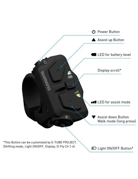 Schakeleenheid (links) Shimano STEPS SW-EN600-L - 35,0 / 31,8 mm klemming