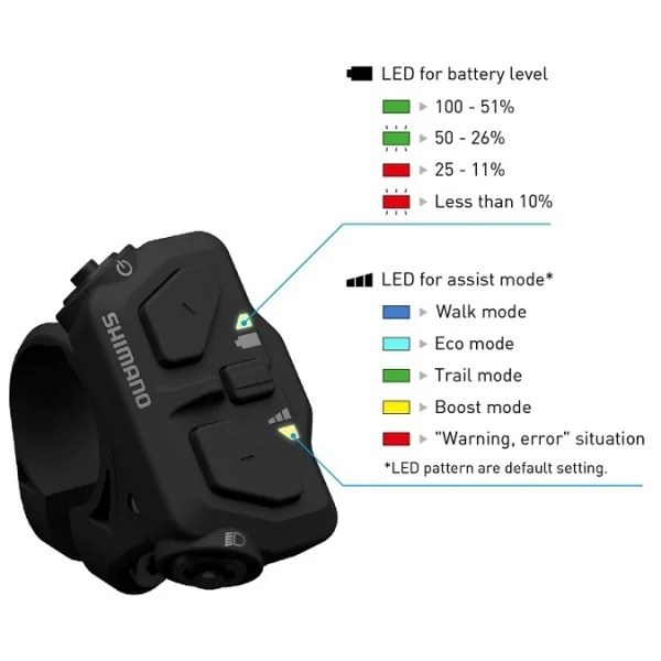 Schakeleenheid (links) Shimano STEPS SW-EN600-L - 35,0 / 31,8 mm klemming
