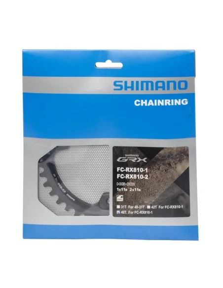 Kettingblad 40T Shimano GRX FC-RX810 1x11 speed - zwart
