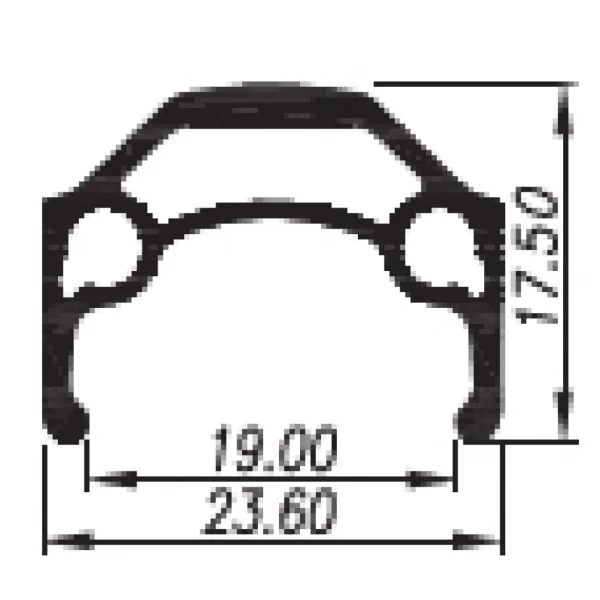 Velg Primax E STR19 26" 559 x 19C - 36 gaats - spaak 14 / Frans ventiel - zwart met remrand