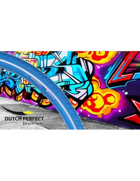 Buitenband Dutch Perfect 28 x 1 ½"/ 40-635mm anti-lek - blauw met reflectie