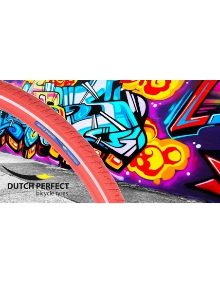 Buitenband Dutch Perfect 28 x 1 ½" / 40-635 no puncture - rood met reflectie