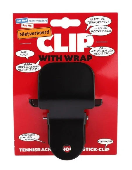 Tennis- en hockeyclip NietVerkeerd - zwart