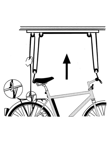 Fietsliftsysteem IceToolz P621 met 2 katrollen