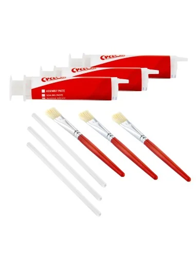 Set met 3 spuitjes en 3 kwastjes voor de Cyclon Grease Bar