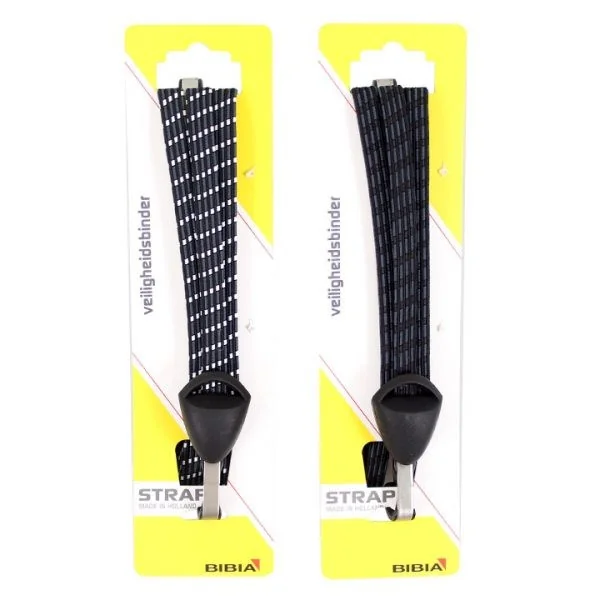 Triobinder Bibia met RVS haak - zwart/wit/grijs (op kaart)