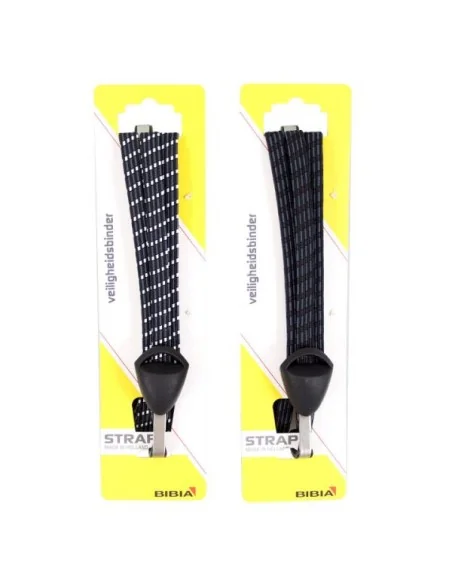 Triobinder Bibia met RVS haak - zwart/wit/grijs (op kaart)