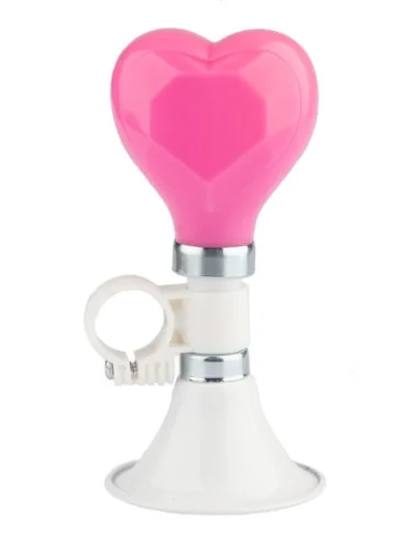 Fietstoeter recht PexKids Hartjes - wit met roze bol