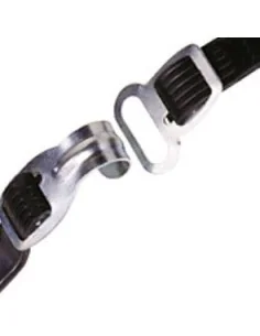 Snelbinder Bibia met haak / oog 50 cm - zwart