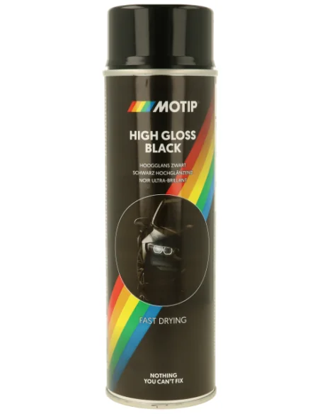 Spuitlak 5Motip 500 ml - zwart zijdeglans