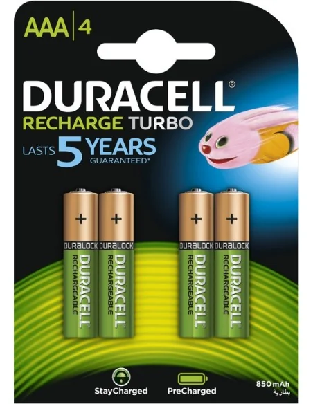 Batterij Duracell oplaadbaar AAA / HR03 NimH 1.2V - 750 mAh (4 stuks)