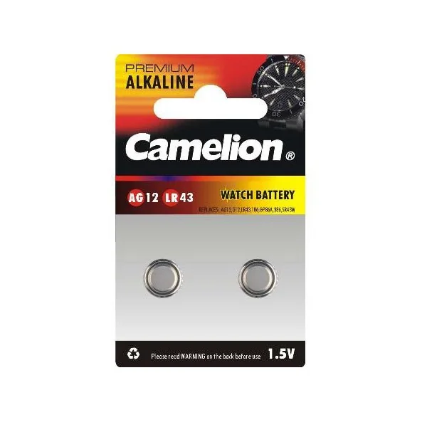 Batterij Camelion V12GA - LR43 (2-stuks)