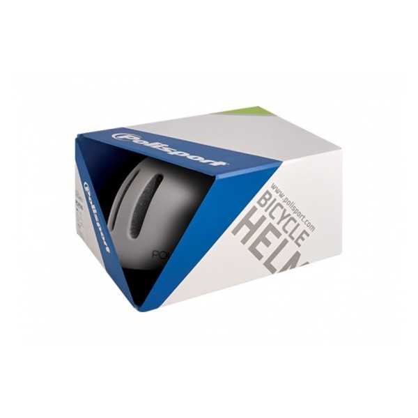 Fietshelm Polisport Commuter M (54-58cm) - mat wit/grijs