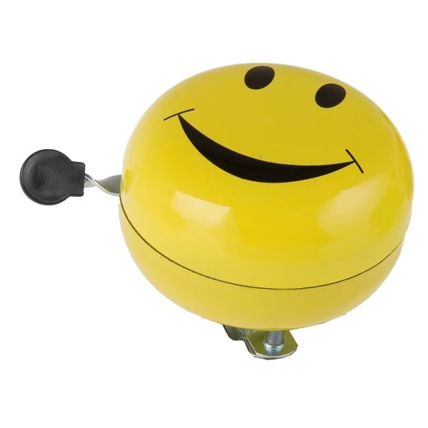 Fietsbel Ding-Dong M-Wave ø80mm - smiley yellow