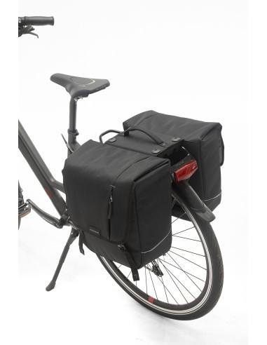 Dubbele fietstas New Looxs Nova Double Racktime 32 liter 35 x 35 x 15 cm (2x) - zwart