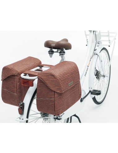 Dubbele fietstas New Looxs Joli Nomi 37 liter 38 x 30 x 18 cm (2x) - red