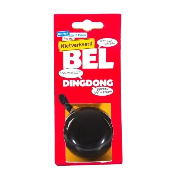 Fietsbel Ding-Dong NietVerkeerd ø60mm - zwart