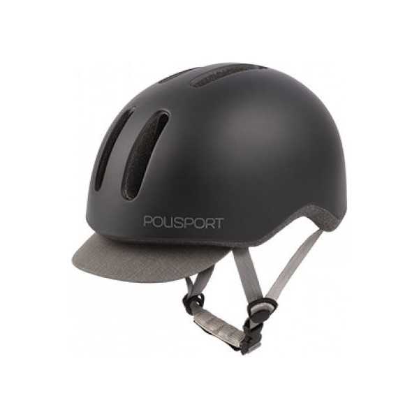 Fietshelm Polisport Commuter L (58-61cm) - mat zwart/grijs