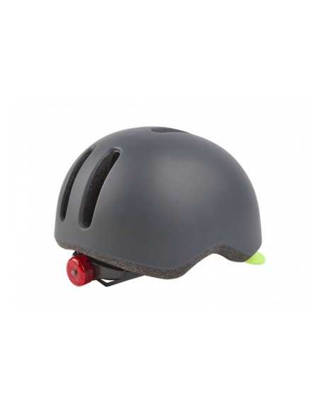 Fietshelm Polisport Commuter L (58-61cm) - mat donkergrijs/fluoriserend geel