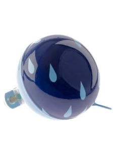 Fietsbel Ding-Dong NietVerkeerd Drops ø60mm - blauw met witte druppels