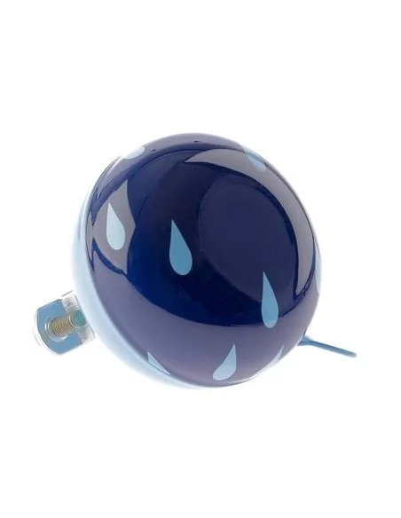 Fietsbel Ding-Dong NietVerkeerd Drops ø60mm - blauw met witte druppels