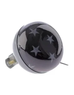 Fietsbel Ding-Dong NietVerkeerd Stars ø60mm - zwart/witte strepen