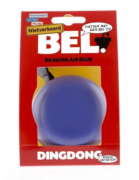 Fietsbel Ding-Dong NietVerkeerd ø80mm - beaujolais blue