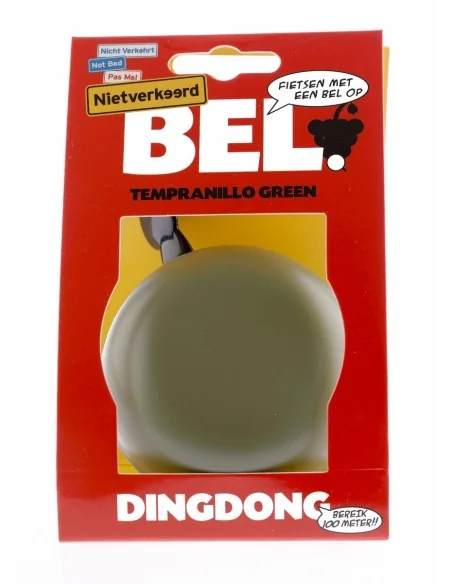 Fietsbel Ding-Dong NietVerkeerd ø80mm - tempranillo green