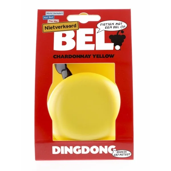 Fietsbel Ding-Dong NietVerkeerd ø80mm - chardonnay yellow