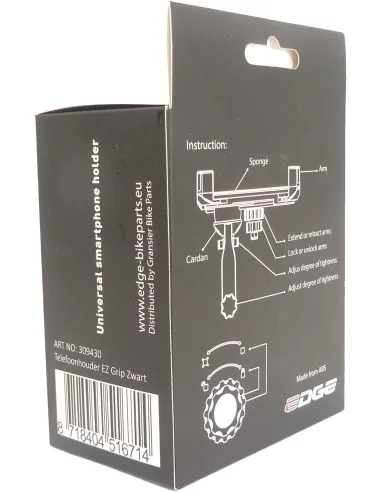 Telefoonhouder Edge EZ Grip - zwart