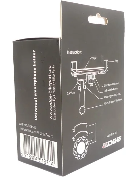 Telefoonhouder Edge EZ Grip - zwart