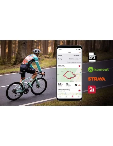 Fietscomputer GPS Sigma ROX 4.0 met standaard stuurhouder - zwart