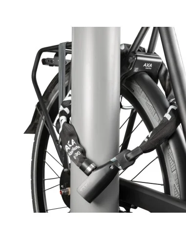 Kettingslot Axa Absolute 8-90 met polyester hoes - zwart