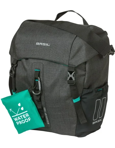 Enkele fietstas Basil Discovery 365D 9 liter 30 x 14 x 31 cm - black melee