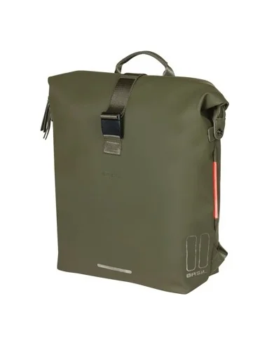 Fietsrugzak Basil SoHo Nordlicht 17 liter 31 x 14 x 37 cm - mosgroen