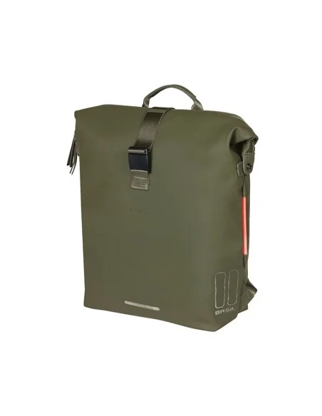 Fietsrugzak Basil SoHo Nordlicht 17 liter 31 x 14 x 37 cm - mosgroen