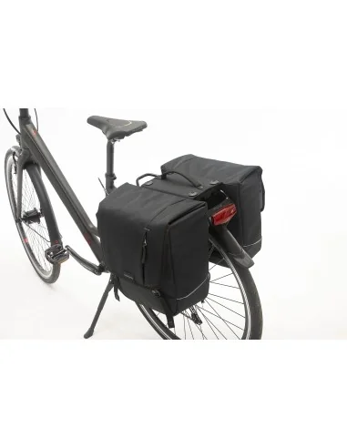 Dubbele fietstas New Looxs Nova Double Racktime 32 liter 35 x 35 x 15 cm (2x) - zwart