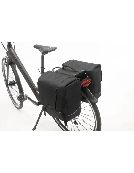 Dubbele fietstas New Looxs Nova Double Racktime 32 liter 35 x 35 x 15 cm (2x) - zwart