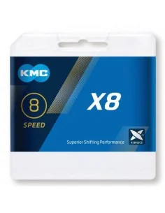 Ketting 8 speed KMC X8 1/2 x 3/32" - zilver 2